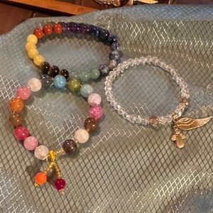 Asian Beaded Bracelets x3 set Set